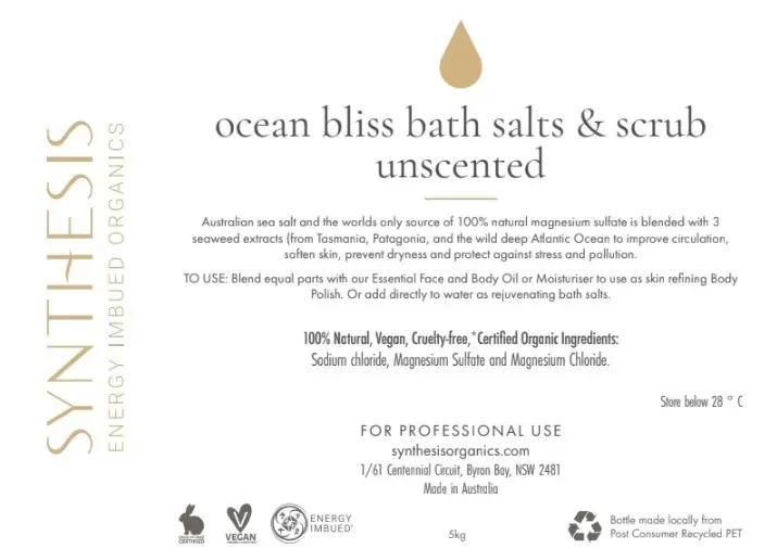 Ocean Bliss Bath Salts & Scrub (unscented) 5kg Pro Image