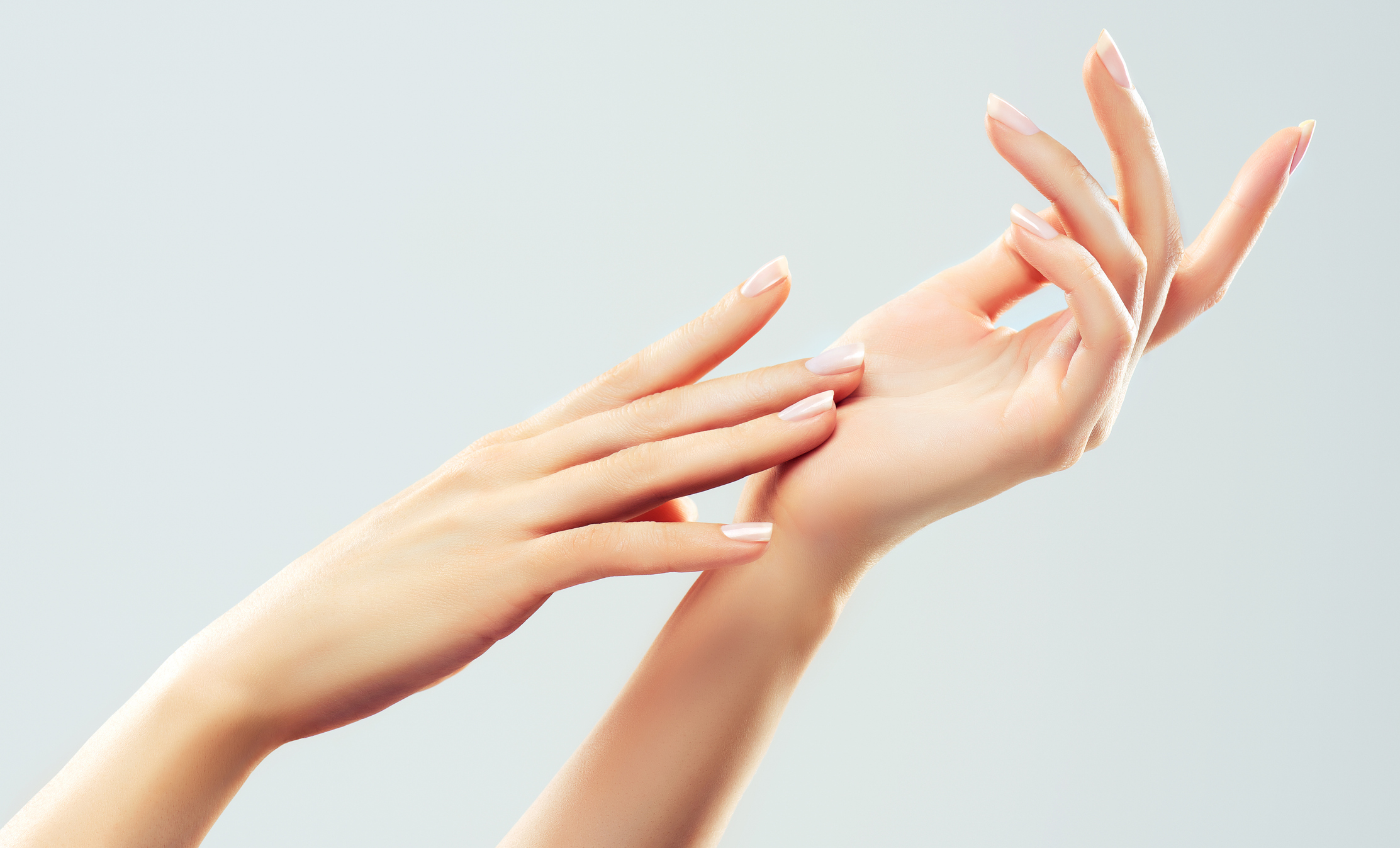 Graceful Woman Hands With Slender Graceful Fingers. Elegant Gesture.
