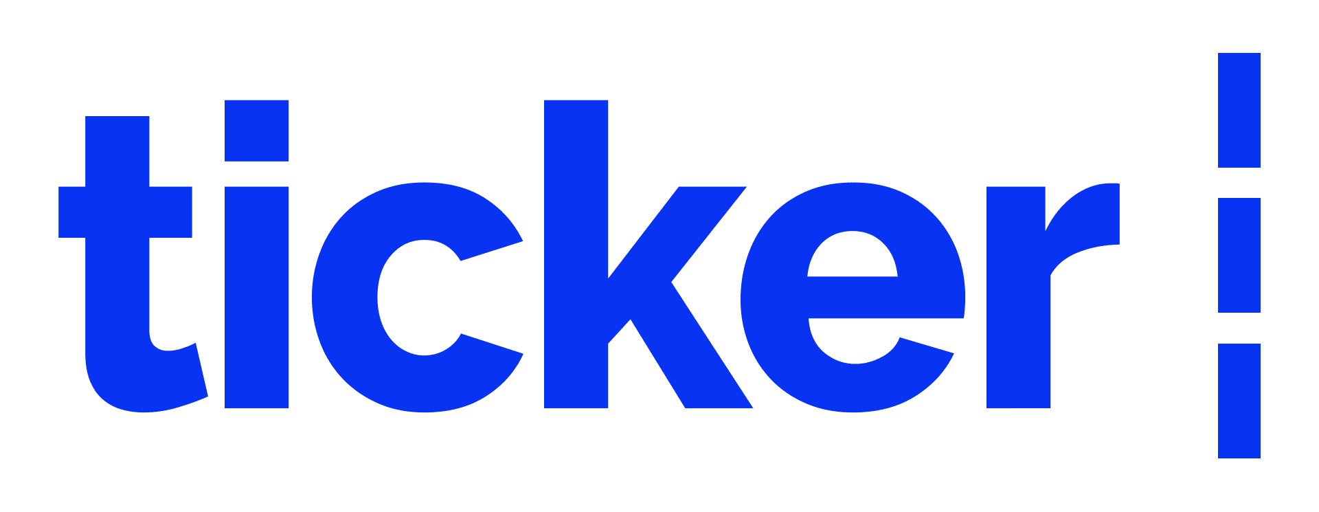 Ticker Royal Blue Logo